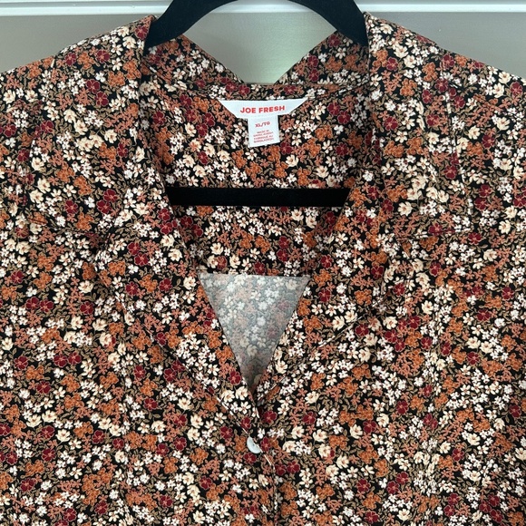 JOE FRESH Floral Button Front Shirt Dress with Waist Tie - Size XL. NWOT. - Picture 7 of 15